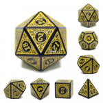 Magic Flame Yellow RPG Dice Set (7) kauliukai