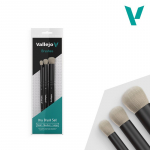 Vallejo - Brush Set / Dry Brush - Dry Brush Set - Natural Hair (S, M & L) (Teptukai)