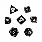 Black Death Dice Set (7) kauliukai