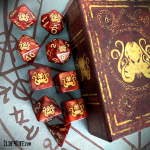 Elder Dice Red Cthulhu Polyhedral Set (Kauliukų rinkinys)