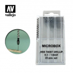 Vallejo - Tools - Set of 20 drill bits, 0.31.6 mm grąžteliai
