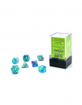 Chessex Festive Mini-Polyhedral Waterlily/white 7-Die set (Kauliukai)
