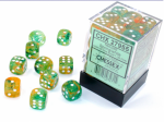 Chessex 12mm d6 Blocks - Nebula 12mm d6 Spring/white Luminary Dice Block (36 dice)