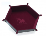 Hexagon Dice Tray Burgundy (Kauliukų Ridenimo Dėklas)