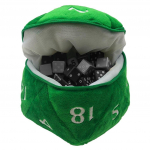 UP - D20 Plush Dice Bag - Green (Mai&scaron;elis Kauliukams)