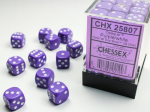 Chessex Opaque 12mm d6 with pips Dice Blocks (36 Dice) - Purple w/white (Kauliukai)