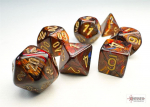 Chessex Scarab Mini-Polyhedral Blue Blood/gold 7-Die Set (Kauliukai)