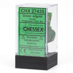 Chessex Vortex 7-Die Set - Green w/gold (Kauliukai)