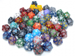 Chessex Speckled Assorted Dice - Loose Speckled Polyhedral d20 Dice (Kauliukai)