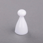 e-Raptor quality plastic pawns - baltas