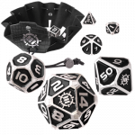 ENHANCE Tabletop RPGs 7pc Metal RPG Dice (Collector's Edition Black) (Kauliukai)