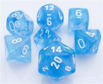 Chessex Borealis Polyhedral Sky Blue/white 7-Die Set (Kauliukai)