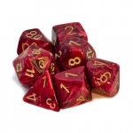 Chessex Vortex 7-Die Set - Burgundy w/gold (Kauliukai)