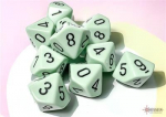 Chessex Opaque Pastel Green/black Set of Ten d10s (Kauliukai)
