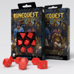 RuneQuest Red & gold Dice Set (Kauliukai)