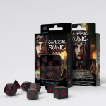 Classic Runic Black & Red Dice Set (7) (Kauliukai)