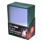 UP - Toploader - 3" x 4" Green Border (25 pieces)