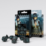 Galactic Black & blue Dice Set (7) (Kauliukai)