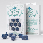 Elvish Cobalt & Silver Dice Set (Kauliukai)