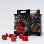 Dragons Red & black Dice Set (7) (Kauliukai)