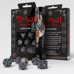 Tribal Dice Set: Blue-green & Beige (Kauliukai)