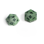 UP &ndash; Vivid Heavy Metal D20 Dice &ndash; Cool Matcha (Kauliukai)