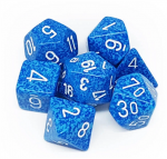 Chessex S/P 7-Die Set - Water (Kauliukai)