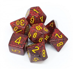 Chessex S/P 7-Die Set - Mercury (Kauliukai)