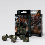 Dragons Bottle Green & Gold Dice Set (7) (Kauliukai)
