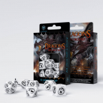 Dragons White & Black Dice Set (7) (Kauliukai)