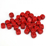 Chessex Opaque 12mm d6 with pips Dice Blocks (36 Dice) - Red w/black (Kauliukai)