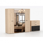 Miegamojo komplektas [Bari spinta / komoda 4S]