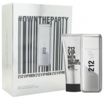 Carolina Herrera 212 VIP Men Dovanų rinkinys, Tualetinis vanduo 100ml + Du&scaron;o želė 100ml (Travel set)