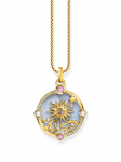 Thomas Sabo PE960-471-1 Gold-plated chain pendant w. light blue enamel