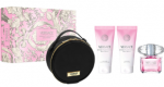 Versace Bright Crystal dovanų rinkinys, tualetinis vanduo 90 ml + kūno losjonas 100 ml + du&scaron;o želė 100 ml + mai&scaron;elis