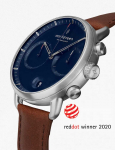 Nordgreen PI42SILEBRNA Mens Watch Pioneer Chronograph 42mm 5ATM - Laikrodis vyrams