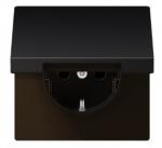 Socket with grounding JUNG LS AL1520KLD (black color)