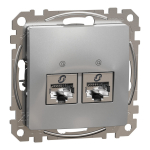 Kompiuterinis lizdas 2xRJ45 STP Schneider Sedna SDD113462S (aliuminis)