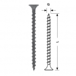 Sraigtas STARFIX gipsas-medis 3.5x45/F (juodas, 150vnt)