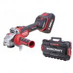 WORCRAFT Akumuliatorinis &scaron;lifuoklis kampinis 125mm 20V LI-ION (plastikinė dėžė) 2x4.0ah