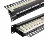 Komutacinė panelė 19" 1U 24 portų Excel 100-302 (Cat.6e)