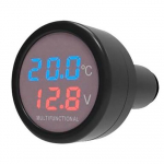 K27 daugiafunkcinis USB įkroviklis 2.1A - rodo akumuliatoriaus įtampa ir temperatūrą automobilyje