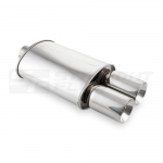 STRAIGHTFLOW plok&scaron;čio tipo galinis bakelis 1in ir 2 out 63mm (nerūdijantis plienas)