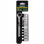 SATA GALVUČIŲ RINKINYS 1/4" (13VNT)
