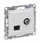 Baltas RJ45+ TV lizdas SUNO Legrand 721162