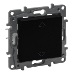 Žaliuzių mygtukas Legrand Niloe Step 863543 (juodas)