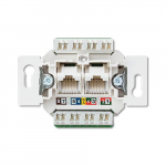 Computer socket JUNG EPUAE8-8UPOK6US (2xRJ45 CAT 6)