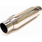 CHROMUOTAS 409 plieno DUSLINTUVO BAKELIS REZONATORIUS in/out 89mm - ilgis 400mm