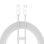 Kabelis USB C - Lightning BASEUS CALD000102 (2.0m, 20W, baltas, pintas)