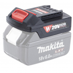 Akumuliatoriaus MAKITA 18V adapteris Worcraft įrankiui